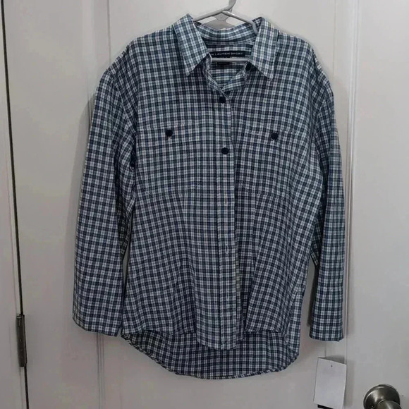 Ralph Lauren Sport Shirt Stretch Blue Plaid - Picture 1 of 8